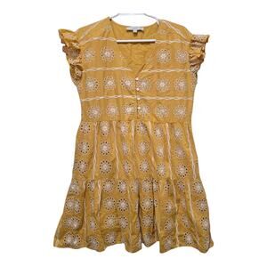 LOFT Yellow Floral Mini Dress